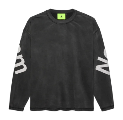 Pullover New Amsterdam Surf Association Big Logo Crewneck Washed Black