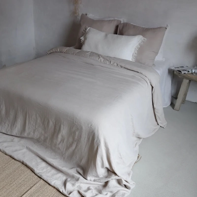 Bettwäsche Passion for Linen Barbara Sand Gewaschenes Leinen