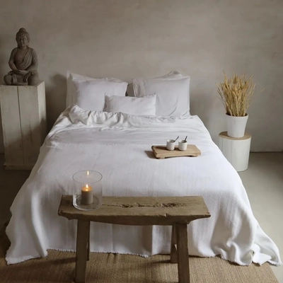 Bettwäsche House in Style Como White Mako-Satin (100% Baumwolle)