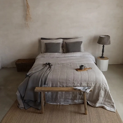Bettwäsche Passion for Linen Maxime Light Grey Gewaschenes Leinen