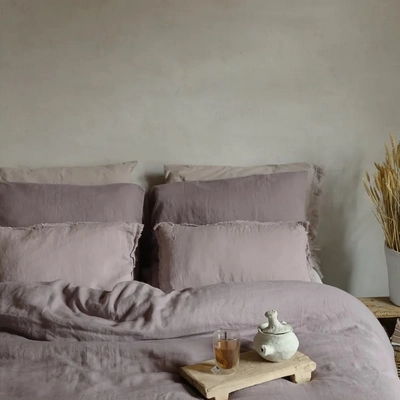Bettwäsche Passion for Linen Maxime Lilac Gewaschenes Leinen