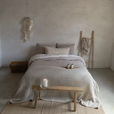 Bettwäsche Passion for Linen Maxime Taupe Gewaschenes Leinen