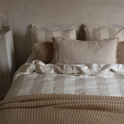 Bettwäsche Passion for Linen Noa Off White-Beige Gewaschenes Leinen