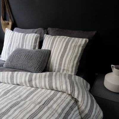 Bettwäsche Passion for Linen Noa Off White-Beige-Grey Gewaschenes Leinen