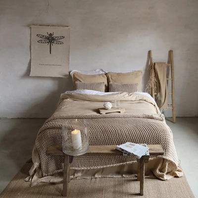 Bettwäsche Passion for Linen Remy Beige (Natural) Gewaschenes Leinen