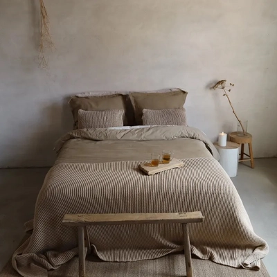 Bettwäsche Passion for Linen Remy Oak Gewaschenes Leinen