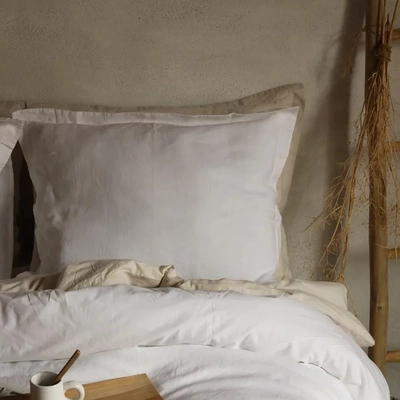 Bettwäsche Passion for Linen Remy White Gewaschenes Leinen