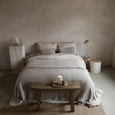 Bettwäsche Passion for Linen Sofie Off White Gewaschenes Leinen