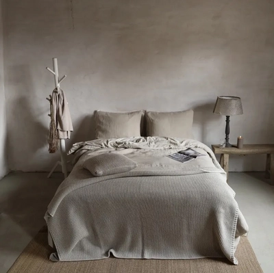 Bettwäsche Passion for Linen Sofie Taupe Gewaschenes Leinen