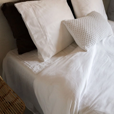 Bettwäsche House in Style Solden White Gekämmter Baumwollflanell