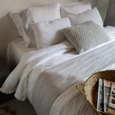Bettwäsche House in Style Veneto White-Light Grey Baumwollsatin