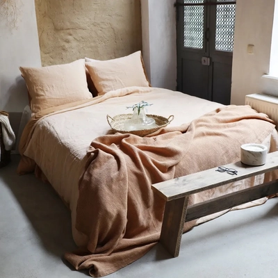 KissenbezügePassion for Linen Claire Cognac Gewaschener Leinen-Chambray