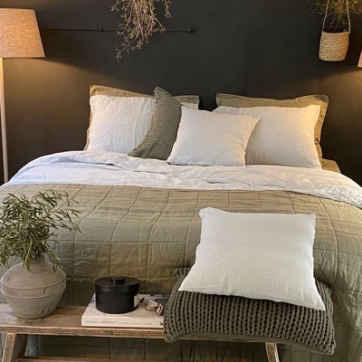 KissenbezügePassion for Linen Maxime Light Grey Gewaschenes Leinen