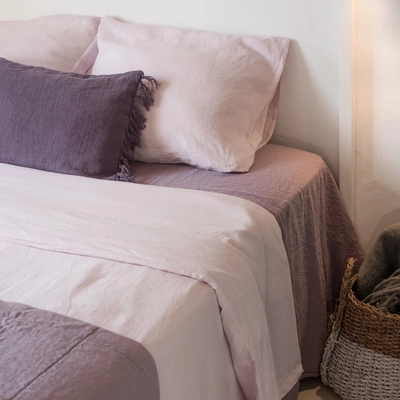 Kissenbezüge Passion for Linen Maxime Lilac Gewaschenes Leinen