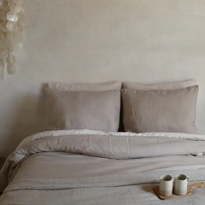 Kissenbezüge Passion for Linen Maxime Taupe Gewaschenes Leinen