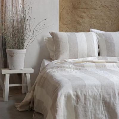 Kissenbezüge Passion for Linen Noa Off White-Beige Gewaschenes Leinen