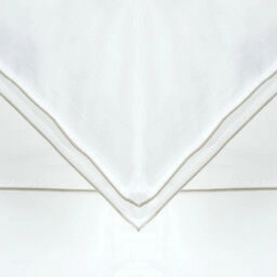 KissenbezügeHouse in Style Rimini White-Stitching Taupe Baumwollsatin