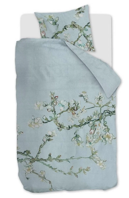 Bettwäsche Beddinghouse x Van Gogh Museum Bettwäsche Blossom Blaugrau Mako-Satin