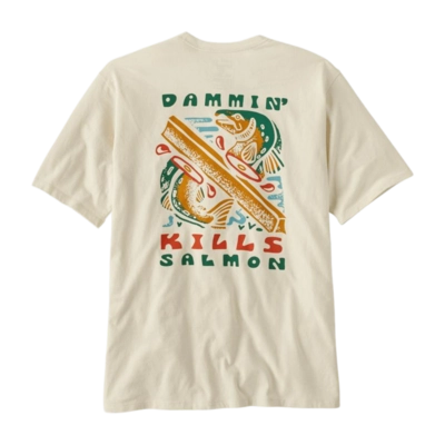 T-Shirt Patagonia Men Take a Stand Responsibili-Tee Dammin' Kills: Birch White
