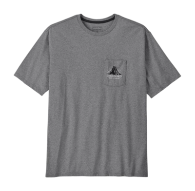 T-Shirt Patagonia Men Chouinard Crest Pocket Responsibili-Tee Gravel Heather