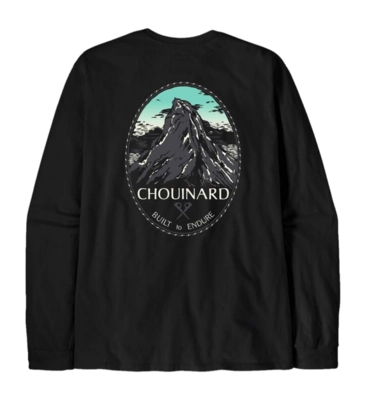 T-Shirt Manches Longues Patagonia Homme Chouinard Crest Responsibili-Tee Black