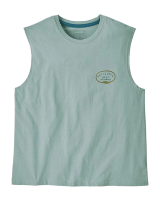 Vest Top Patagonia Women Clean Climb Roots Boxy Organic Thermal Blue