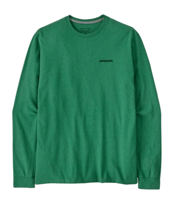 Longsleeve Patagonia Men P-6 Logo Responsibili-Tee P-6 Outline: Heartleaf Green