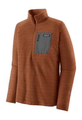 Trui Patagonia Men R1 Air Zip Neck Robin Brown