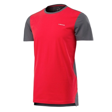 T-Shirt de Tennis HEAD Transition SS Men Red Anthracite
