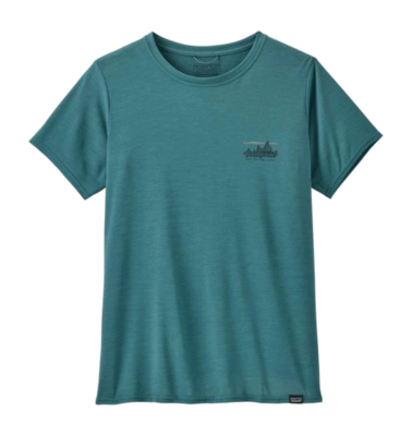 T-Shirt Patagonia Women Capilene Cool Daily Graphic Shirt '73 Skyline: Wetland Blue X-Dye