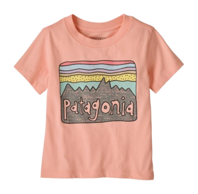 T-Shirt Patagonia Baby Fitz Roy Skies Sunlit Pink