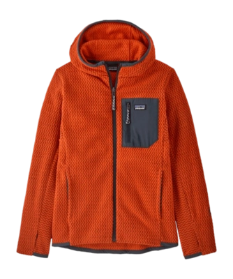Sweatjacke Patagonia R1 Air Full-Zip Hoody Kinder Pollinator Orange
