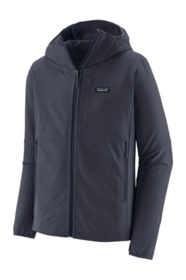 Gilet Patagonia Homme R1 TechFace Hoody Smolder Blue