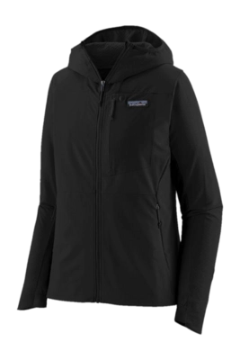 Jacket Patagonia Women R1 CrossStrata Hoody Black