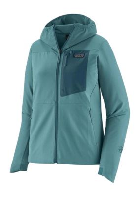 Jacket Patagonia Women R1 CrossStrata Hoody Wetland Blue
