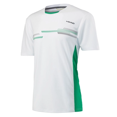 T-Shirt de Tennis HEAD Club Technical Shirt Men White Green Club