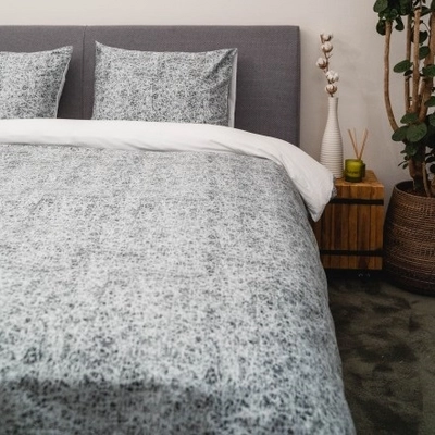 Bettwäsche Kayori Kiayo Baumwolle-Satin Silber