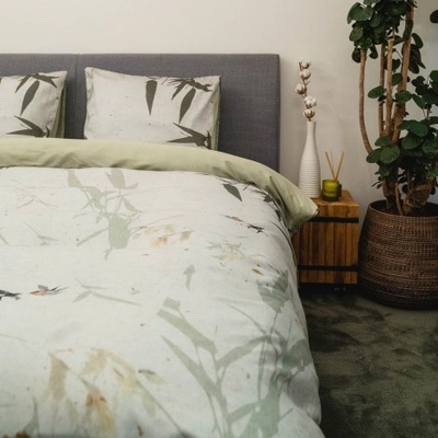 Bettwäsche Kayori Lin Baumwolle-Satin Natur