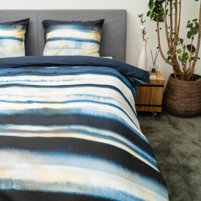 Bettwäsche Kayori Yao Baumwolle-Satin Blau