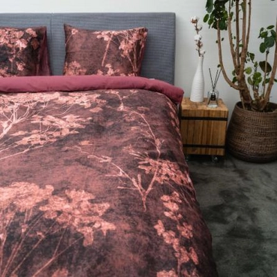 Bettwäsche Kayori Kimora Baumwolle-Satin Rot