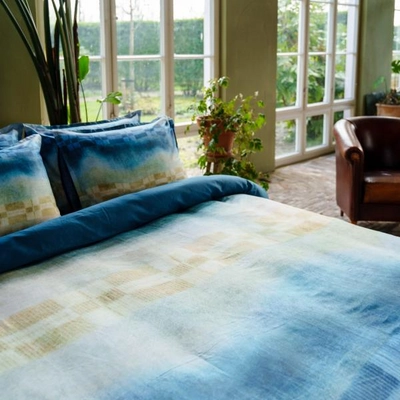 Bettwäsche Etsu Baumwolle Satin Blau