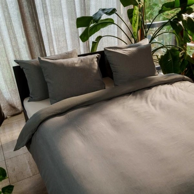Bettwäsche Rui Peached Twill Grau