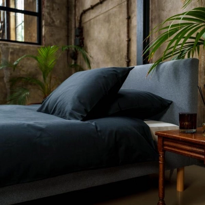 Bettwäsche Saya Baumwolle Satin Schwarz