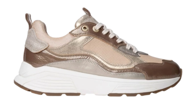 Sneaker Xsensible Milau Stretchwalker Metallic Damen Taupe Combi