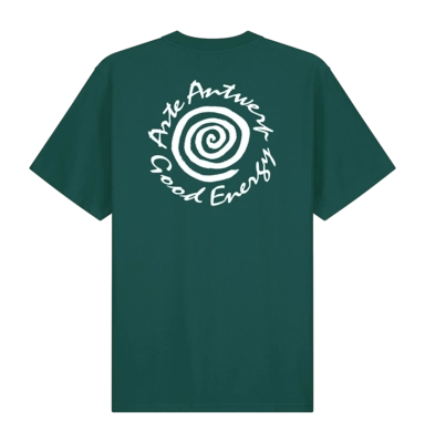 T-Shirt Arte Antwerp Big Spiral Print Herren Green