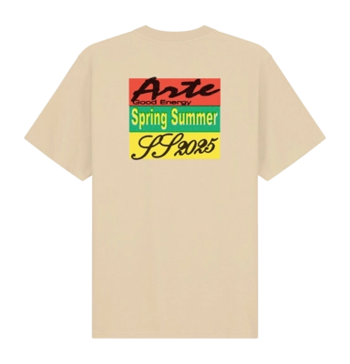 T-Shirt Arte Antwerp Multicolor Print Herren Cream