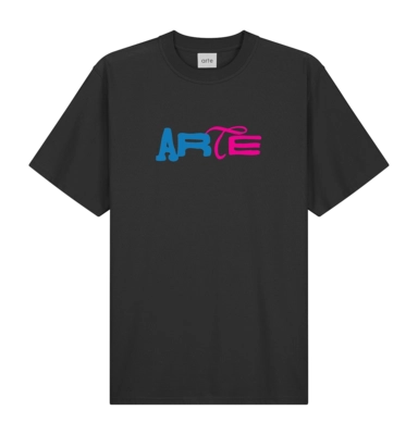 T-Shirt Arte Antwerp Duo Print Logo Herren Black