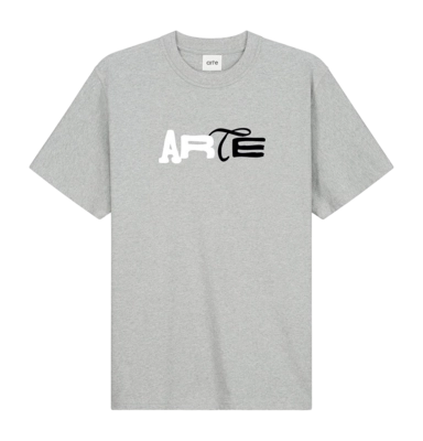 T-Shirt Arte Antwerp Men Duo Print Logo Grey