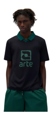 T-shirt Arte Antwerp Homme Logo Col Black/Green