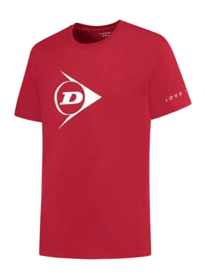 Tennisshirt Dunlop Unisex Ap Essentials Promo Tee Dark Red